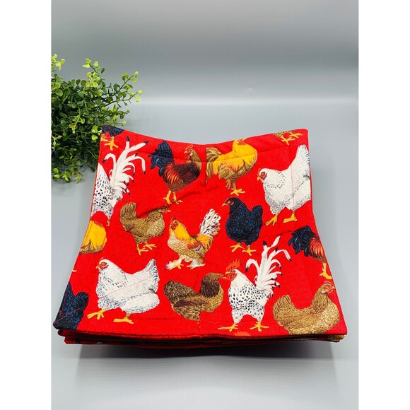 Set of 3 Chicken Microwave Soup Bowl Cozy Dinner Plate, And Pint Size Reversible - Picture 3 of 8